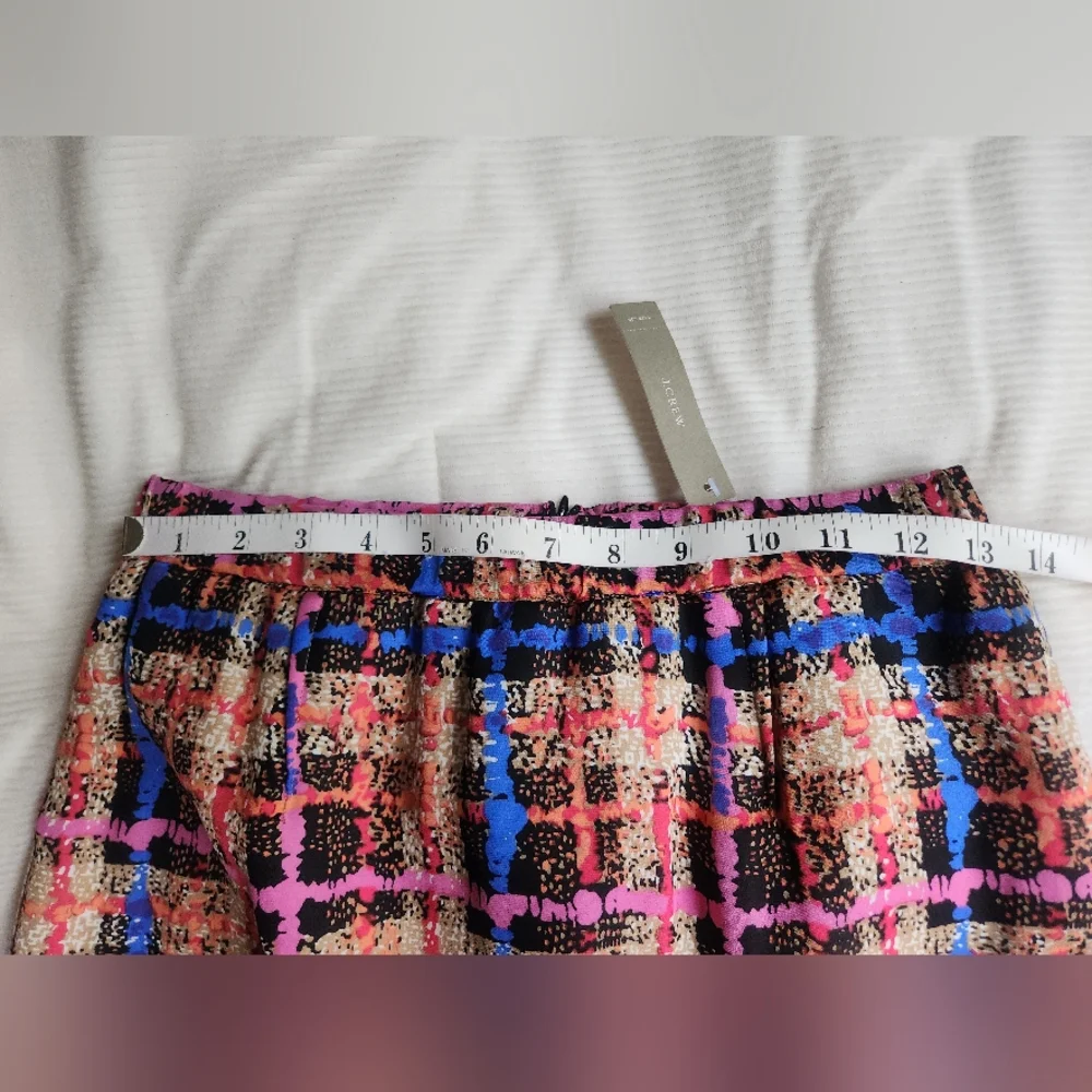 Jcrew Silk Pencil Skirt Multicolor Sz 4 Nwt Retail $240